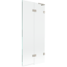 Paravan de cadă dreapta Mexen Lunar L, 2 aripi, 80 x 150 cm, transparent, nichel periat - 897L-080-100-97-00-P