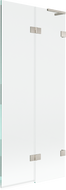 Mexen Lunar L paravan de cadă cu 2 uși dreapta 80 x 150 cm, transparent, nichel periat - 897L-080-100-97-00-P