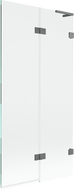 Mexen Lunar L 2-részes kádparaván jobb 90 x 150 cm, átlátszó, gun metal - 897L-090-100-95-00-P