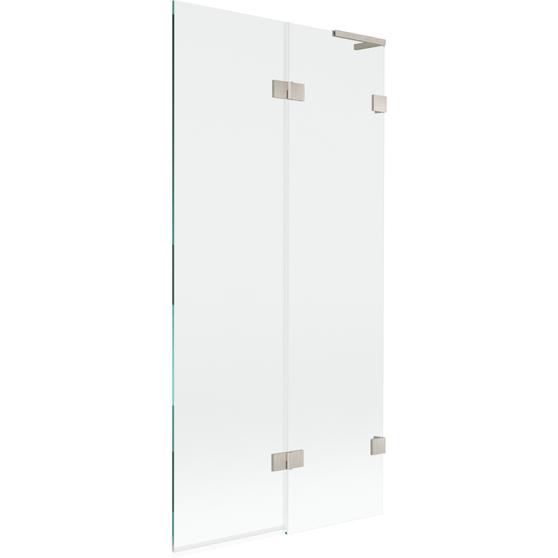 Mexen Lunar L paravan de baie cu 2 uși dreapta 90 x 150 cm, transparent, nichel periat - 897L-090-100-97-00-P