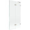 Mexen Lunar L paravan de cadă 2-pliabil dreapta 90 x 150 cm, transparent, nichel periat - 897L-090-100-97-00-P