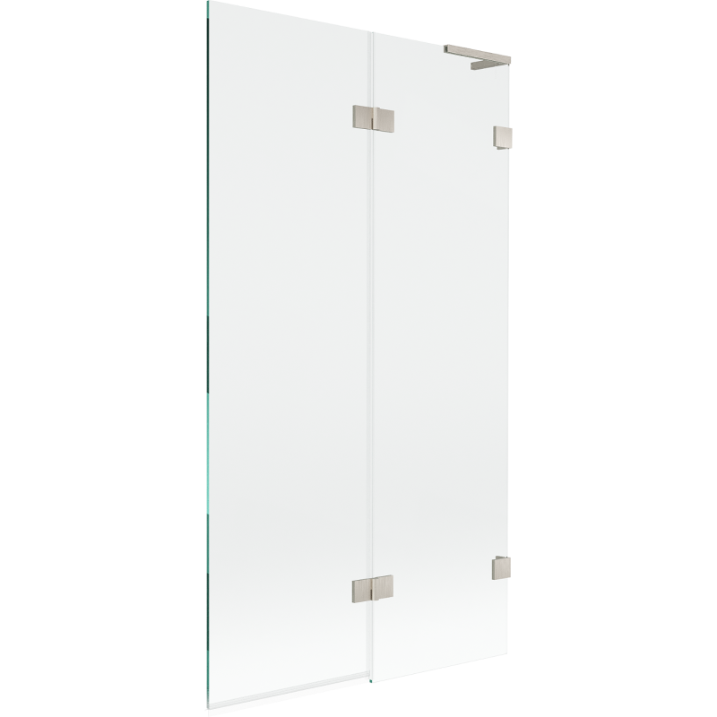 Mexen Lunar L panou de cadă cu 2 uși dreapta 100 x 150 cm, transparent, nichel periat - 897L-100-100-97-00-P