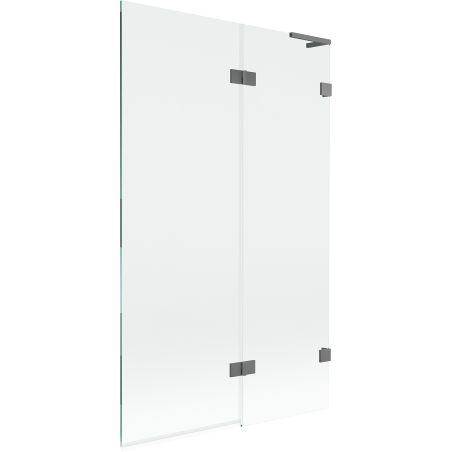 Mexen Lunar L paravan de cadă cu 2 aripi dreapta 110 x 150 cm, transparent, gun metal - 897L-110-100-95-00-P