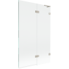 Mexen Lunar L kádparaván 2-szárnyas jobb 110 x 150 cm, átlátszó, csiszolt nikkel - 897L-110-100-97-00-P