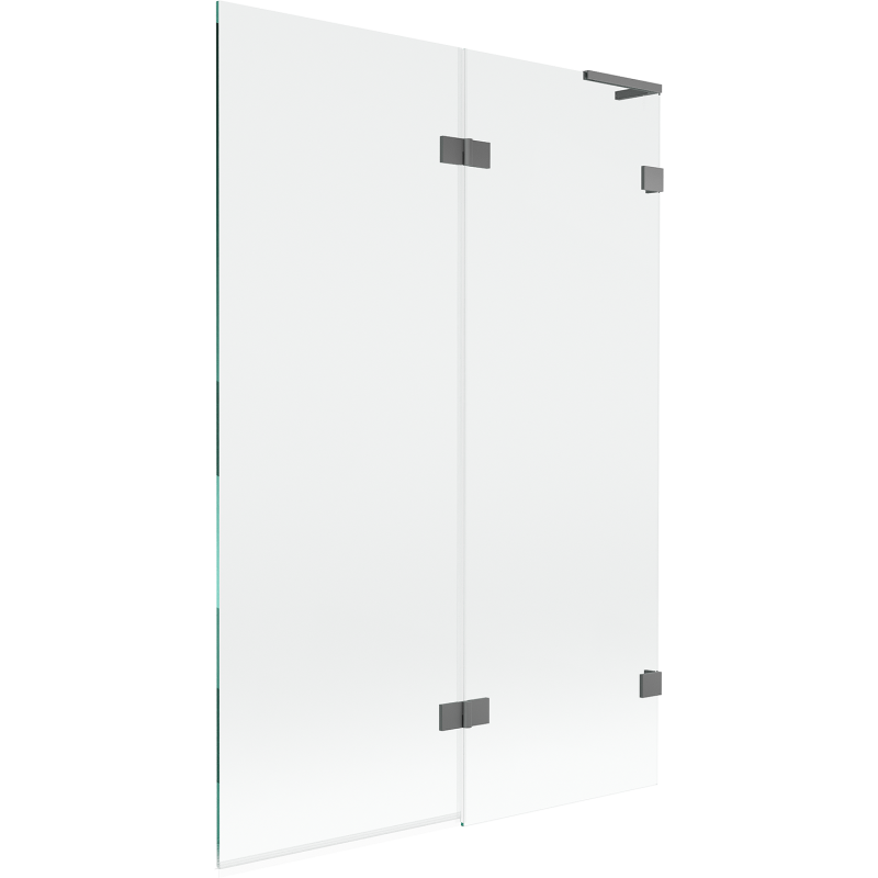 Mexen Lunar L paravan de baie pliabil 2-panouri dreapta 120 x 150 cm, transparent, metal cromat - 897L-120-100-95-00-P