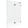 Mexen Lunar L paravan de baie pliabil 2-panouri dreapta 120 x 150 cm, transparent, metal cromat - 897L-120-100-95-00-P