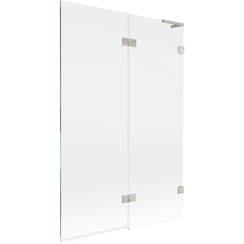 Mexen Lunar L paravan cadă 2-pliuri dreapta 120 x 150 cm, transparent, nichel periat - 897L-120-100-97-00-P