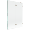 Mexen Lunar L paravan cadă 2-pliuri dreapta 120 x 150 cm, transparent, nichel periat - 897L-120-100-97-00-P