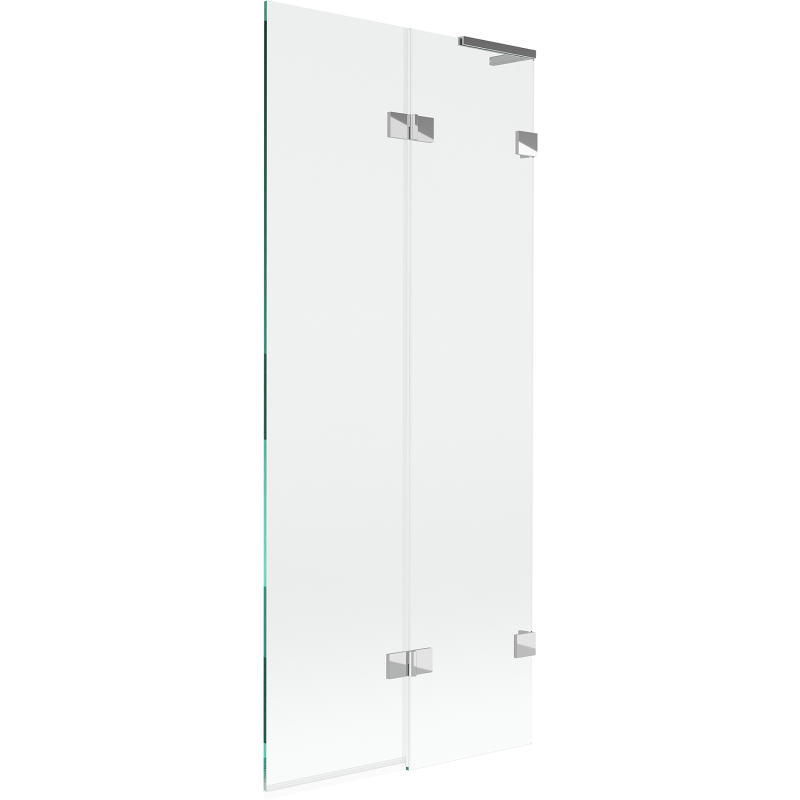 Mexen Lunar L 2-szárnyú jobbos kádparaván 80 x 150 cm, átlátszó, króm - 897L-080-100-01-00-P