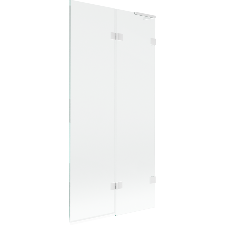 Mexen Lunar L panou de cadă cu 2 uși, dreapta 90 x 150 cm, transparent, alb - 897L-090-100-20-00-P
