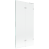 Mexen Lunar L panou de cadă cu 2 uși, dreapta 90 x 150 cm, transparent, alb - 897L-090-100-20-00-P