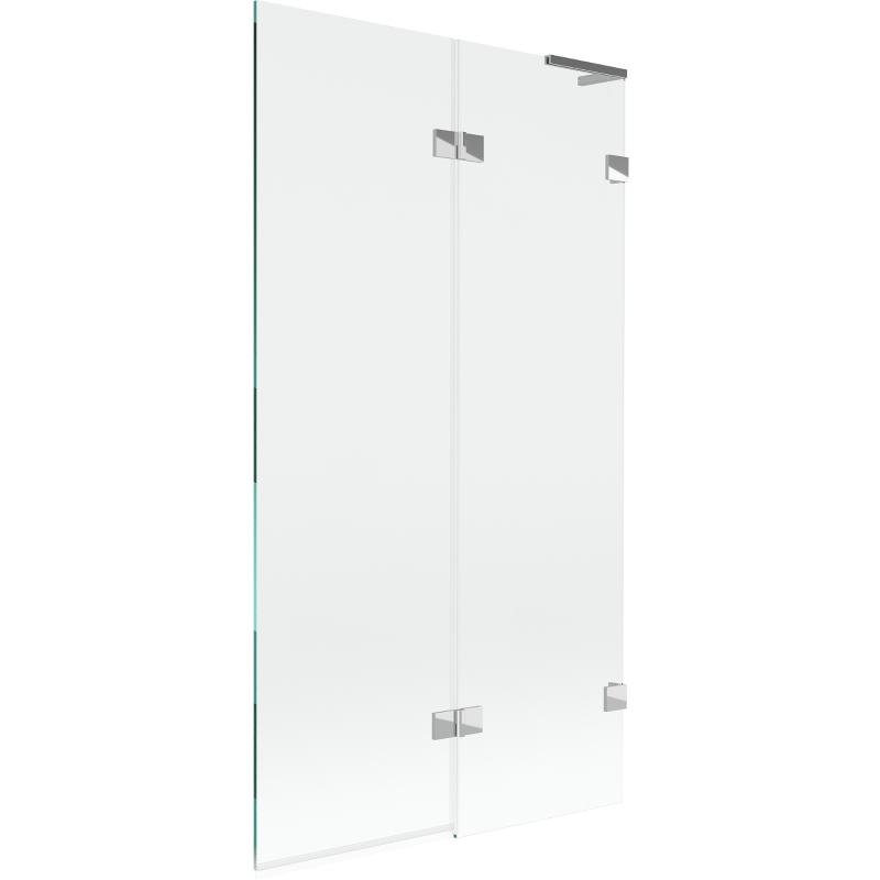 Mexen Lunar L kád paraván 2-szárnyú jobb 100 x 150 cm, átlátszó, króm - 897L-100-100-01-00-P