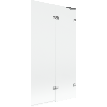 Mexen Lunar L kád paraván 2-szárnyú jobb 100 x 150 cm, átlátszó, króm - 897L-100-100-01-00-P