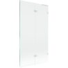 Mexen Lunar L paravan de cadă cu 2 aripi dreapta 100 x 150 cm, transparent, alb - 897L-100-100-20-00-P
