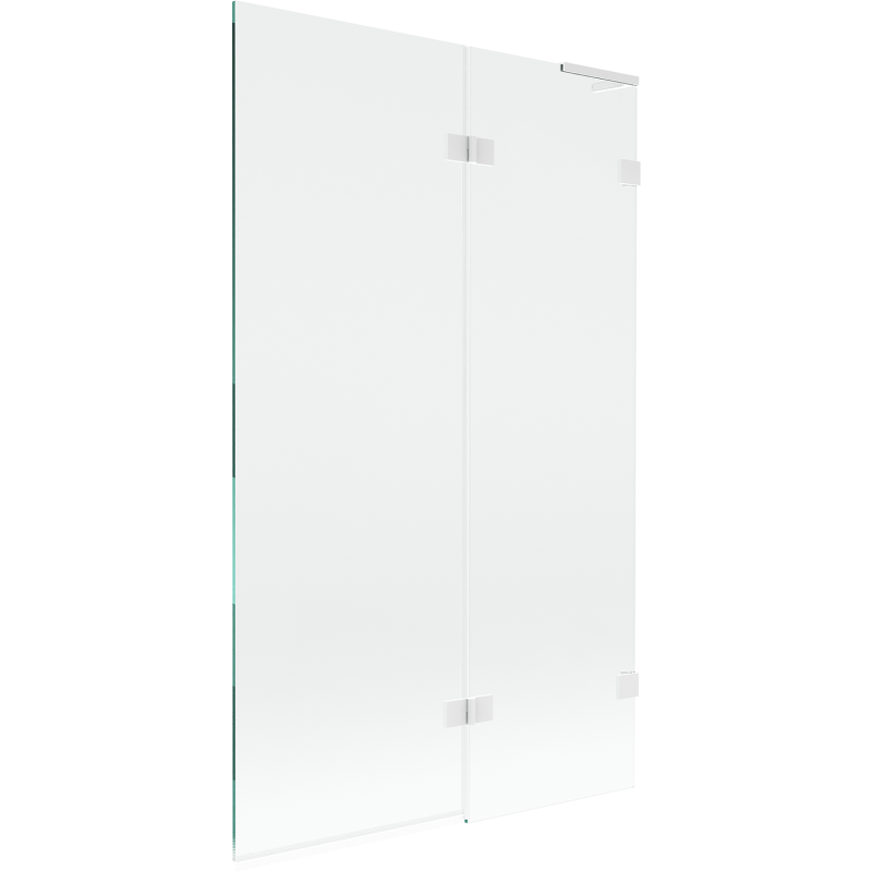 Mexen Lunar L paravan cadă 2-panouri dreapta 110 x 150 cm, transparent, alb - 897L-110-100-20-00-P