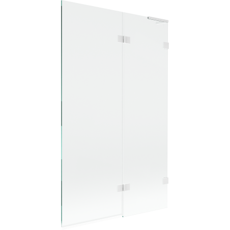 Mexen Lunar L paravan cadă 2-panouri dreapta 110 x 150 cm, transparent, alb - 897L-110-100-20-00-P