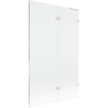 Mexen Lunar L paravan cadă 2-panouri dreapta 110 x 150 cm, transparent, alb - 897L-110-100-20-00-P