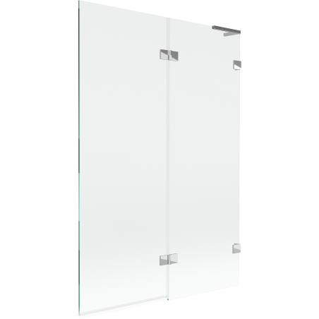 Mexen Lunar L fürdőkád paraván 2-szárnyú jobb 120 x 150 cm, áttetsző, króm - 897L-120-100-01-00-P