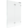 Mexen Lunar L paravan de cadă 2-pliabil dreapta 120 x 150 cm, transparent, crom - 897L-120-100-01-00-P