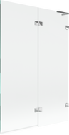 Mexen Lunar L kádparaván kétszárnyú jobbos 120 x 150 cm, átlátszó, króm - 897L-120-100-01-00-P