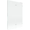 Mexen Lunar L paravan de cadă cu 2 panouri dreapta 120 x 150 cm, transparent, alb - 897L-120-100-20-00-P