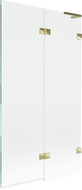 Mexen Lunar L kádparaván 2-szárnyú jobb 100 x 150 cm, átlátszó, arany - 897L-100-100-50-00-P