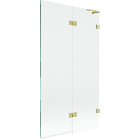 Mexen Lunar L kádparaván 2-szárnyú jobb 100 x 150 cm, átlátszó, arany kefélt - 897L-100-100-55-00-P