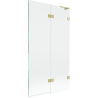 Mexen Lunar L paravan de baie 2 canaturi dreapta 100 x 150 cm, transparent, auriu periat - 897L-100-100-55-00-P
