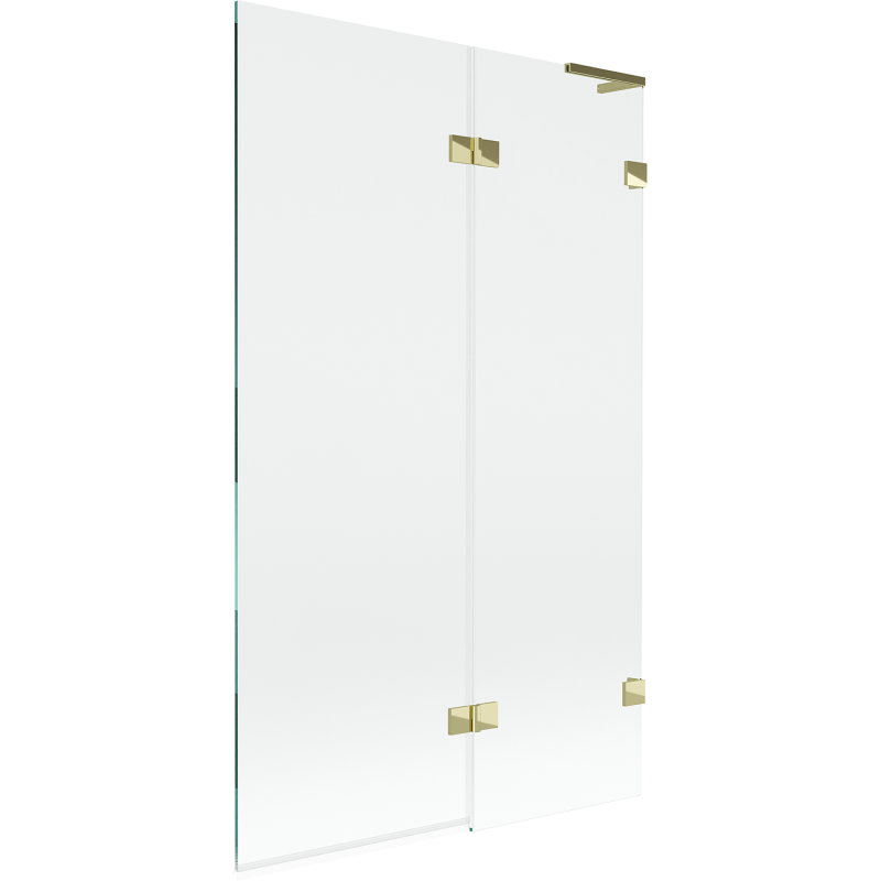 Perete despărțitor de cadă Mexen Lunar L cu 2 canaturi, dreapta 110 x 150 cm, transparent, auriu - 897L-110-100-50-00-P