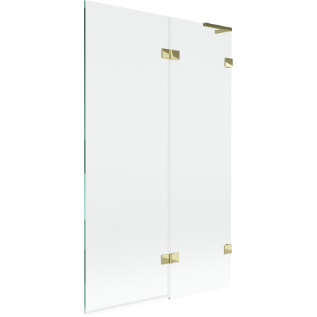 Perete despărțitor de cadă Mexen Lunar L cu 2 canaturi, dreapta 110 x 150 cm, transparent, auriu - 897L-110-100-50-00-P