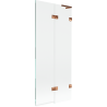 Paravan cadă Mexen Lunar L, cu 2 uși, dreapta 80 x 150 cm, transparent, aur roz - 897L-080-100-60-00-P