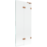 Mexen Lunar L paravan cadă cu 2 panouri batante dreapta 80 x 150 cm, transparent, cupru periat - 897L-080-100-65-00-P