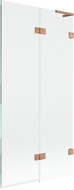 Mexen Lunar L paravan de baie cu 2 uși articulat dreapta 90 x 150 cm, transparent, cupru periat - 897L-090-100-65-00-P