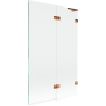 Paravan cadă Mexen Lunar L, 2-panouri, dreapta 110 x 150 cm, transparent, aur roz - 897L-110-100-60-00-P
