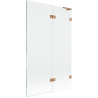 Mexen Lunar L paravan de baie pliabil cu 2 aripi drept 110 x 150 cm, transparent, cupru periat - 897L-110-100-65-00-P