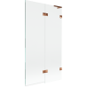 Paravan cadă Mexen Lunar L cu 2 uși dreapta 100 x 150 cm, transparent, aur roz - 897L-100-100-60-00-P