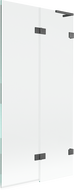 Mexen Lunar L kádparaván 2-szárnyú, jobb oldali 90 x 150 cm, átlátszó, szálcsiszolt gun gray - 897L-090-100-66-00-P