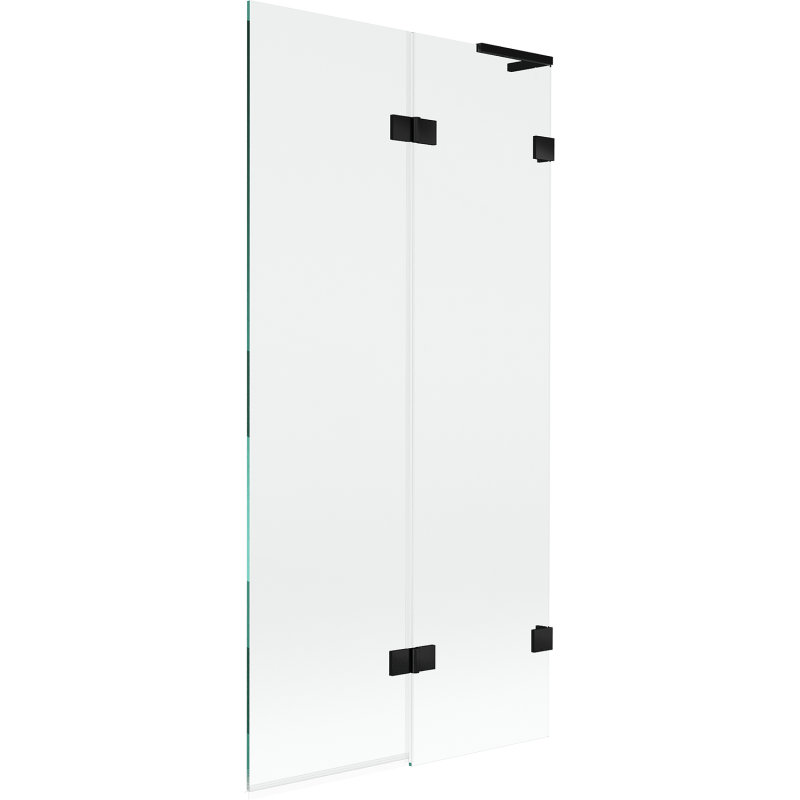 Mexen Lunar L kádparaván 2-szárnyú jobb 90 x 150 cm, átlátszó, fekete - 897L-090-100-70-00-P