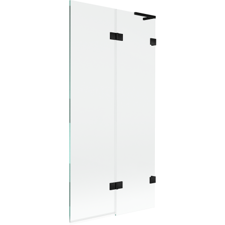 Mexen Lunar L kádparaván 2-szárnyú jobb 90 x 150 cm, átlátszó, fekete - 897L-090-100-70-00-P