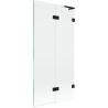 Paravan cadă Mexen Lunar L cu 2 uși batante dreapta 90 x 150 cm, transparent, negru - 897L-090-100-70-00-P