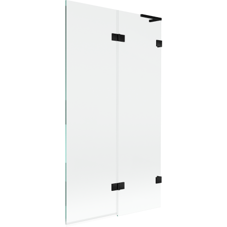 Mexen Lunar L paravan cadă cu 2 uși rabatabile dreapta 100 x 150 cm, transparent, negru - 897L-100-100-70-00-P