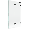 Mexen Lunar L paravan cadă cu 2 uși rabatabile dreapta 100 x 150 cm, transparent, negru - 897L-100-100-70-00-P