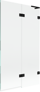 Mexen Lunar L kádparaván 2-szárnyú jobb 100 x 150 cm, átlátszó, fekete - 897L-100-100-70-00-P