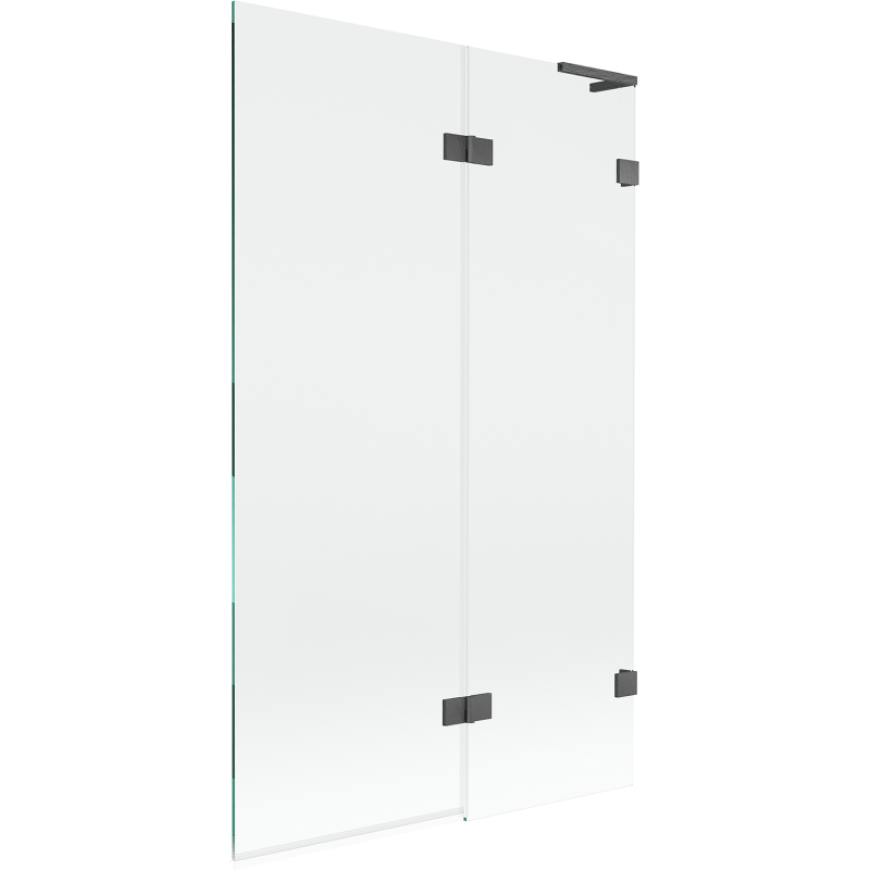 Mexen Lunar L paravan pentru cadă 2-canate dreapta 110 x 150 cm, transparent, gri armat periat - 897L-110-100-66-00-P