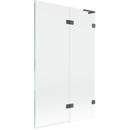 Mexen Lunar L paravan pentru cadă 2-canate dreapta 110 x 150 cm, transparent, gri armat periat - 897L-110-100-66-00-P