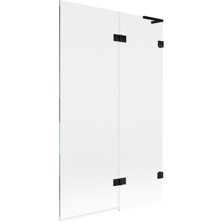 Mexen Lunar L paravan cadă cu 2 uși dreapta 110 x 150 cm, transparent, negru - 897L-110-100-70-00-P