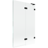 Paravan cadă Mexen Lunar L, 2 plisuri, dreapta, 110 x 150 cm, transparent, negru - 897L-110-100-70-00-P