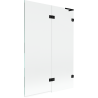 Mexen Lunar L paravan de cadă 2-pliabil dreapta 120 x 150 cm, transparent, negru - 897L-120-100-70-00-P