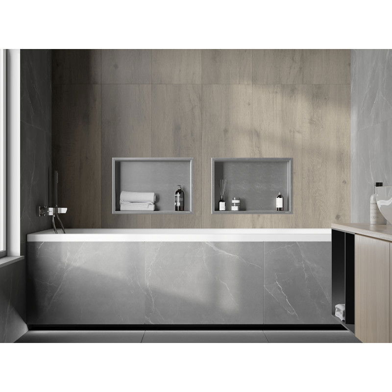 Mexen X-Wall-R raft încastrat cu flanșă 45 x 30 cm, inox - 1910453010