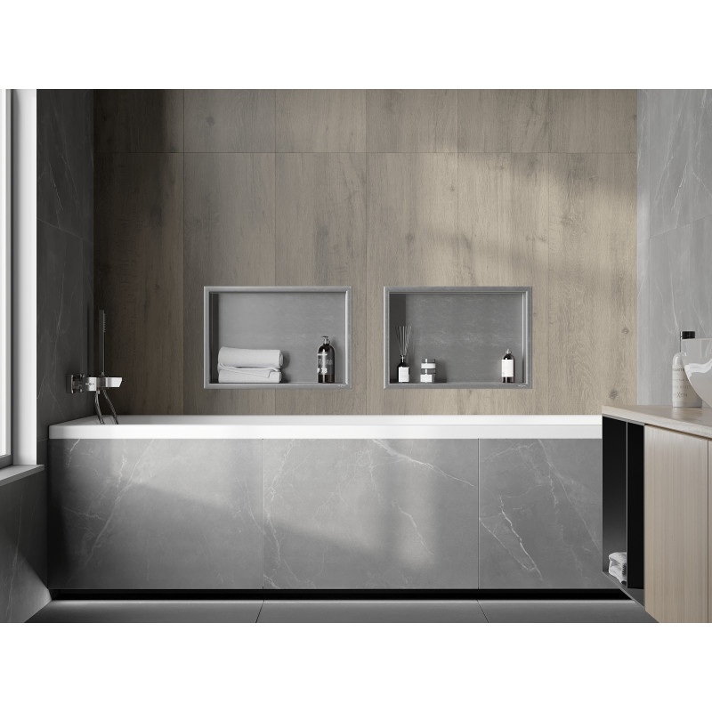 Mexen X-Wall-R raft încastrat cu margine 45 x 30 cm, inox - 1910453010